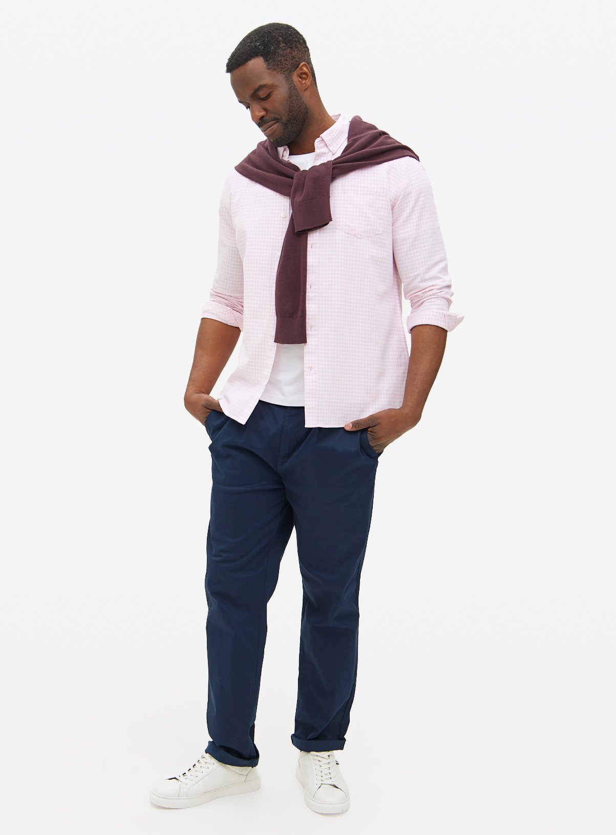 Pink Gingham Oxford Shirt XL - Image 2 thumbnail