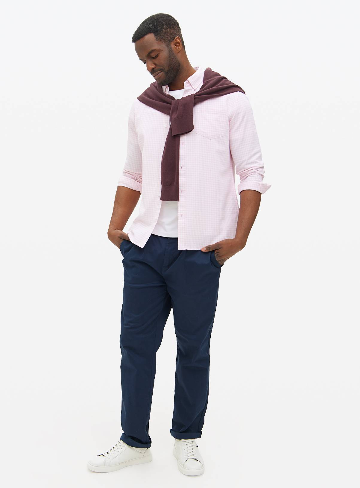 Pink Gingham Oxford Shirt XL - Image 2