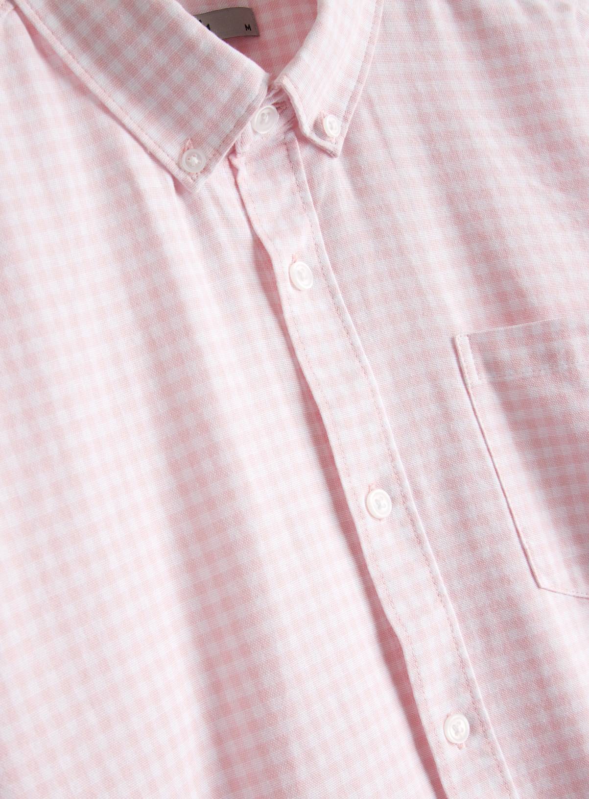 Pink Gingham Oxford Shirt XL - Image 4