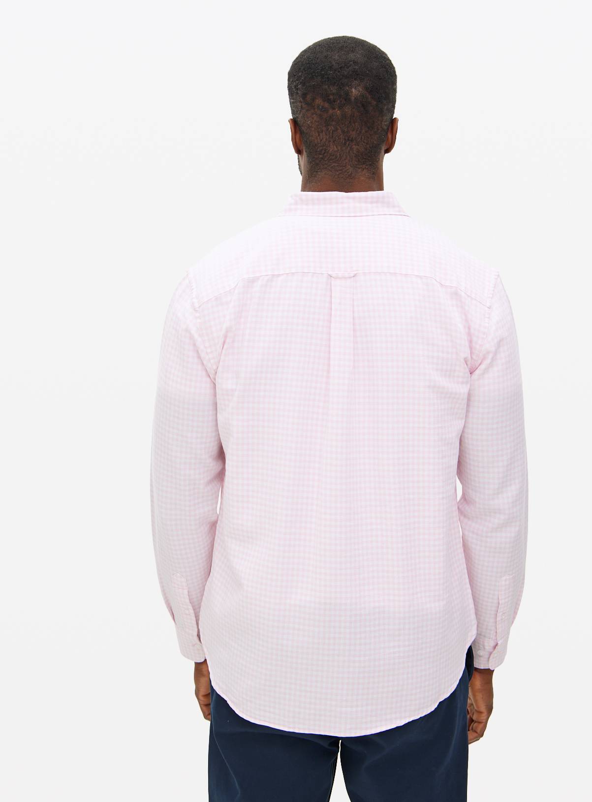 Pink Gingham Oxford Shirt XL - Image 5