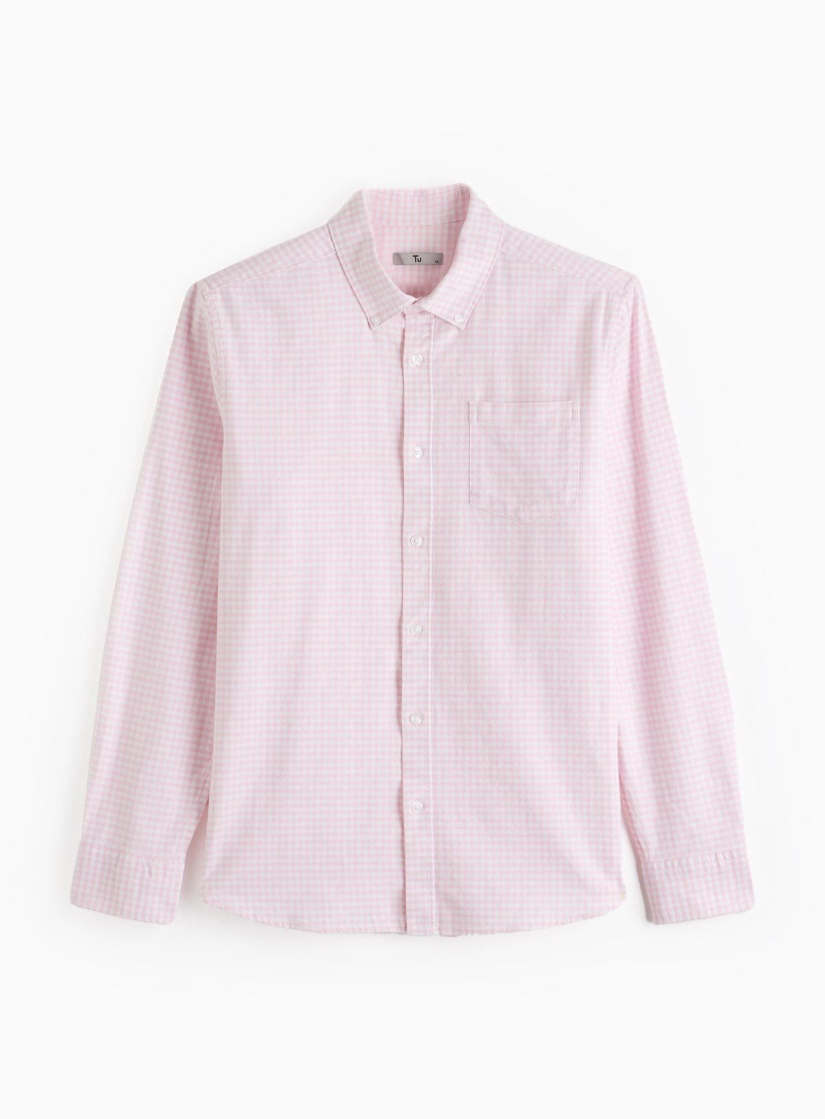 Pink Gingham Slim-Fit Oxford Shirt  L - Image 3 thumbnail