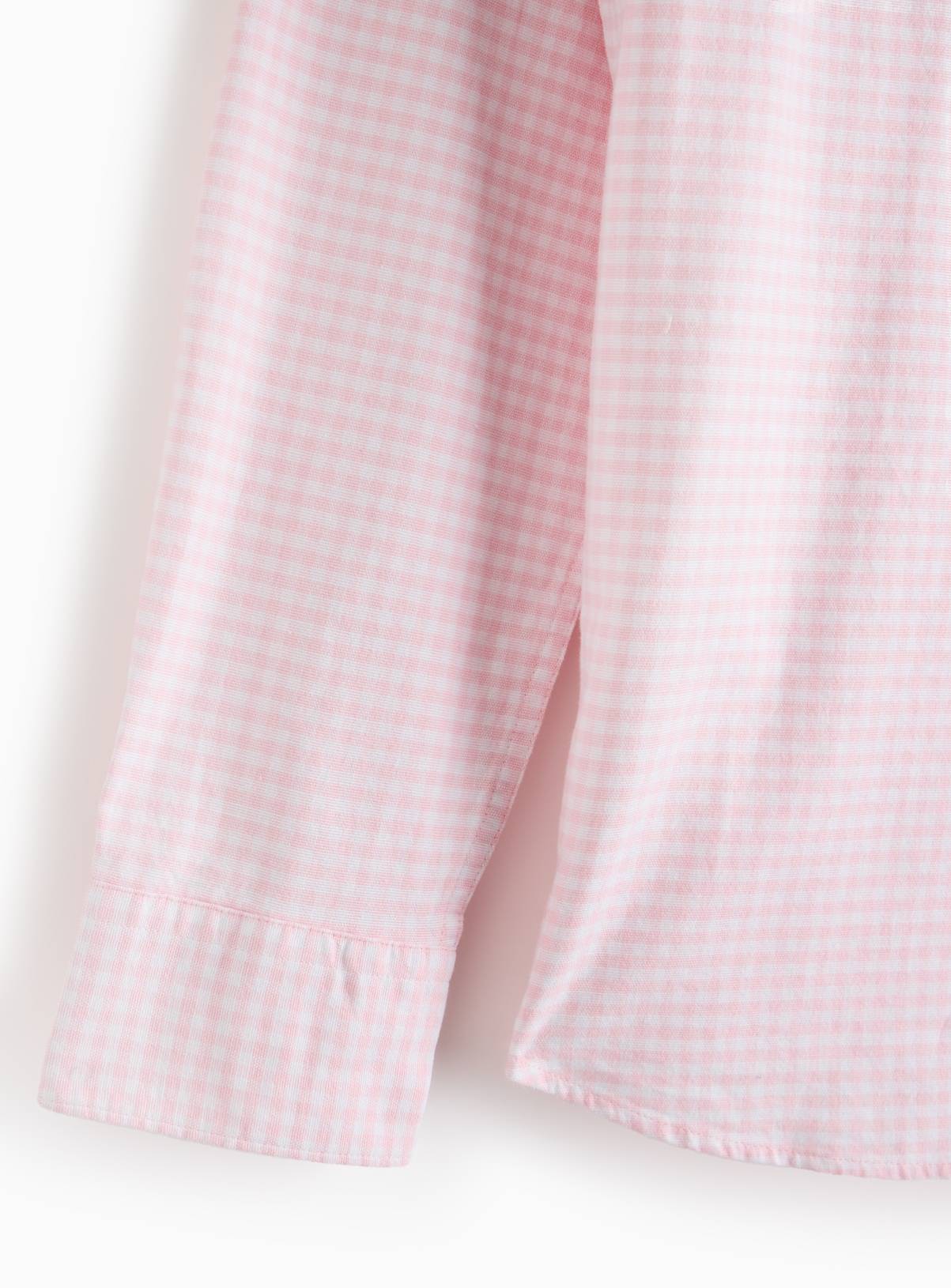 Pink Gingham Slim-Fit Oxford Shirt  L - Image 4