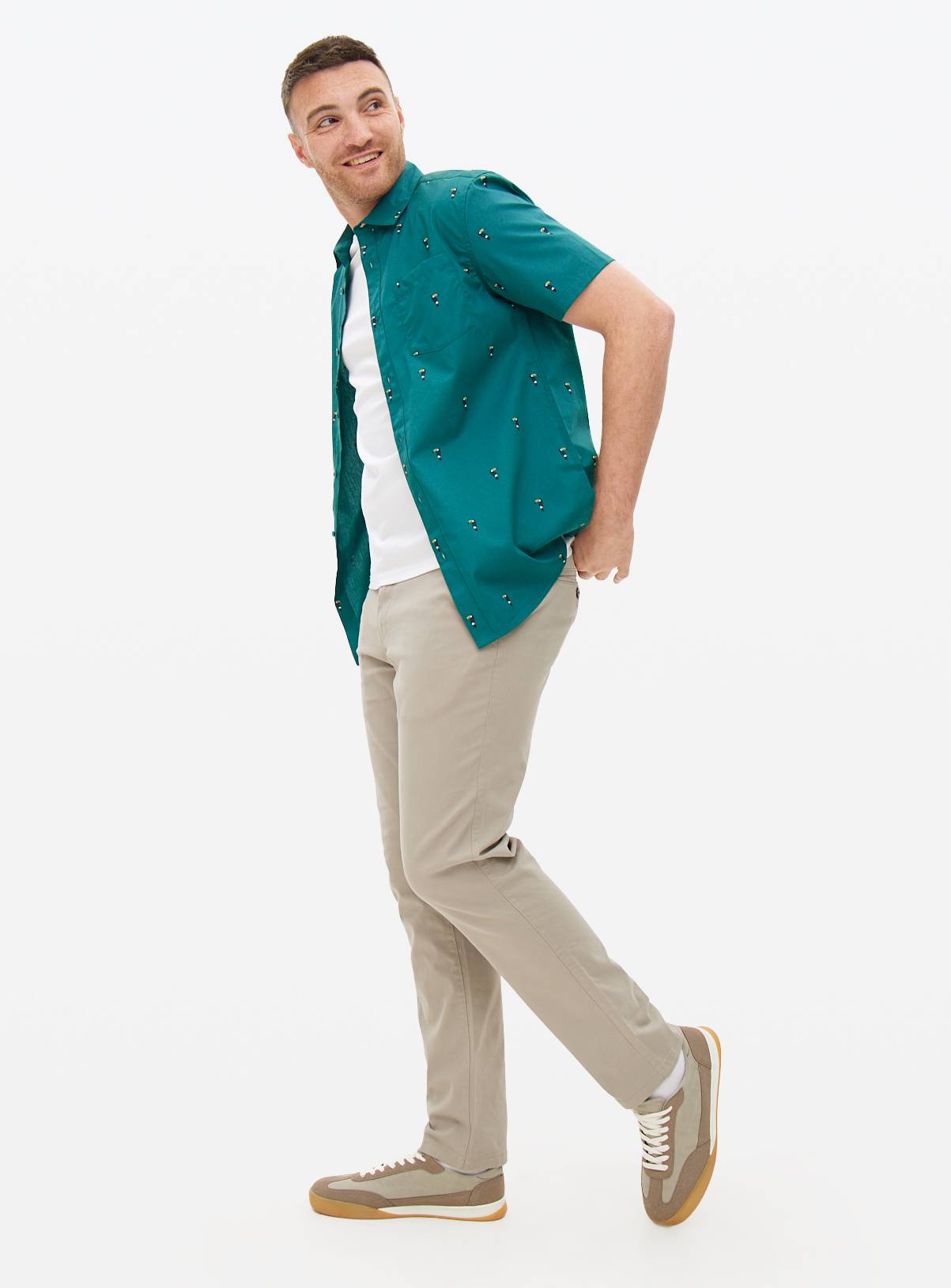 Teal Toucan Printed Shirt XL - Image 2