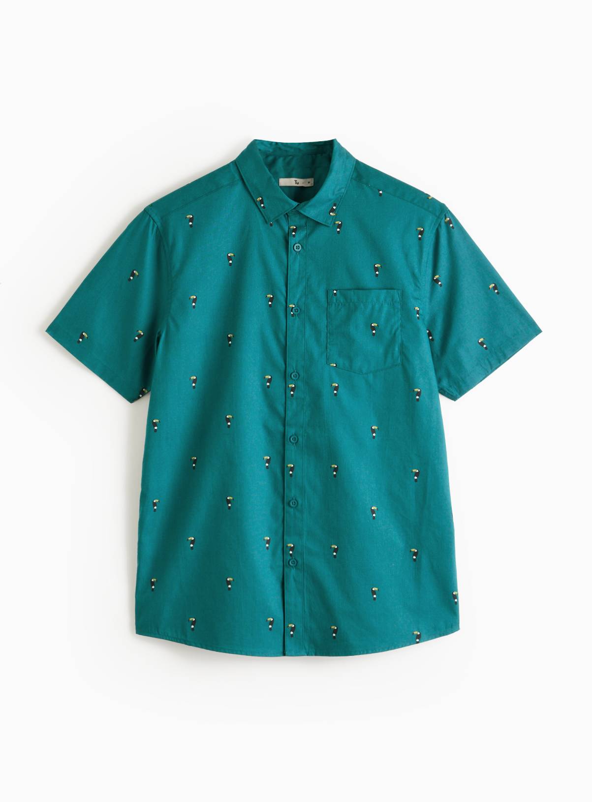 Teal Toucan Printed Shirt XL - Image 3
