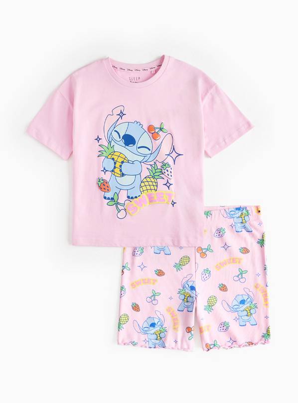 Disney Stitch Print Lilac Pyjama Set 4-5 years