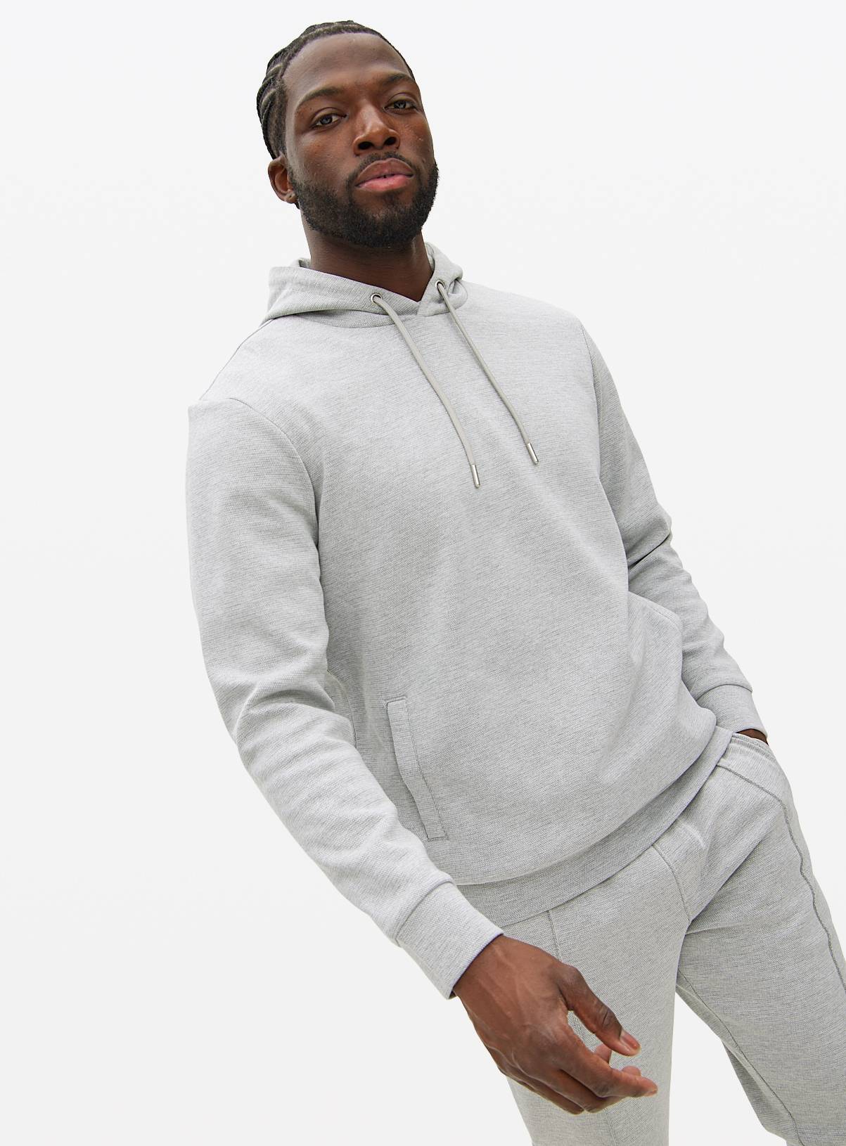 Grey Overhead Hoodie  M - Image 1