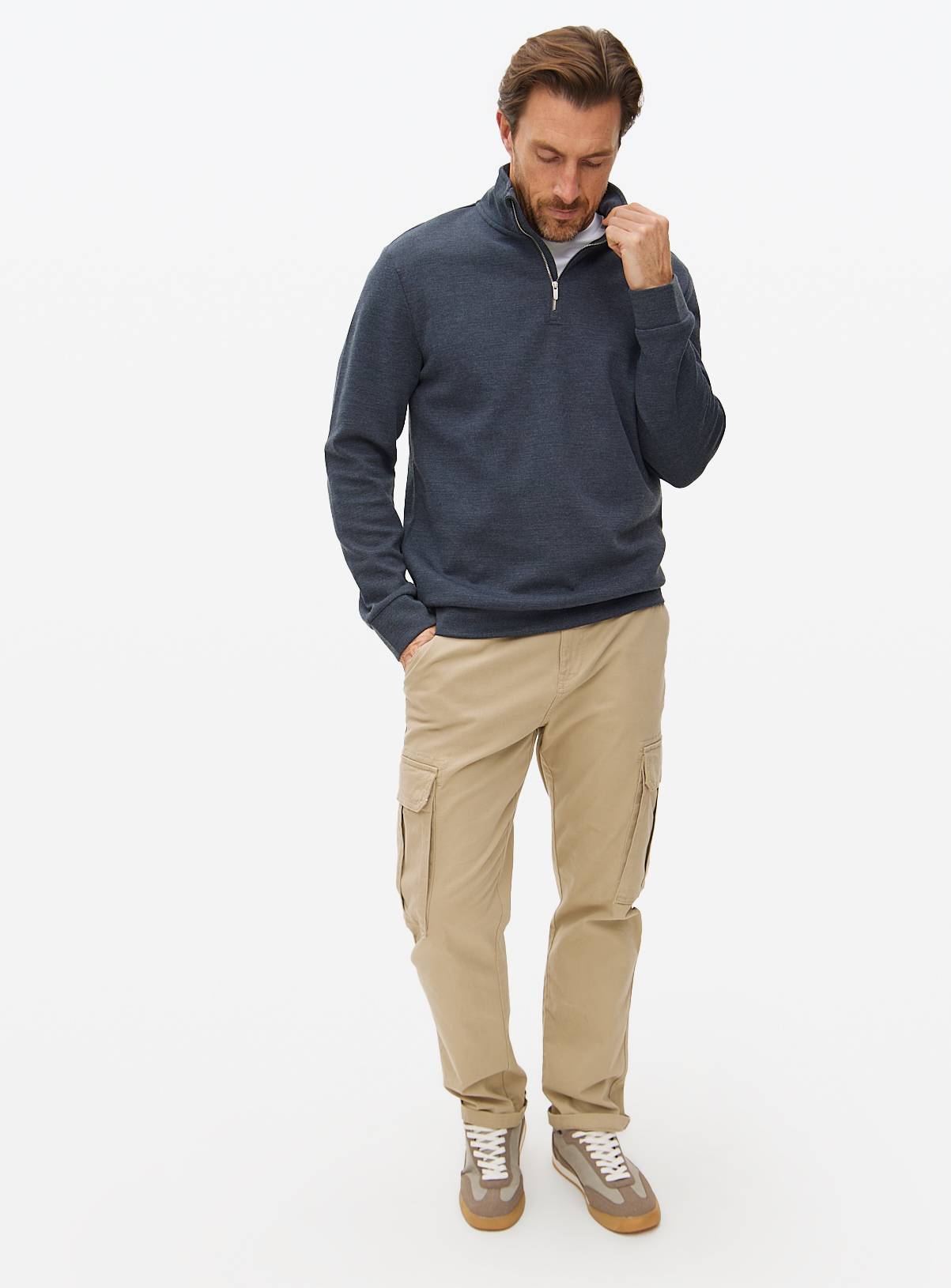 Elevated Navy Half-Zip Sweatshirt XL - Image 2