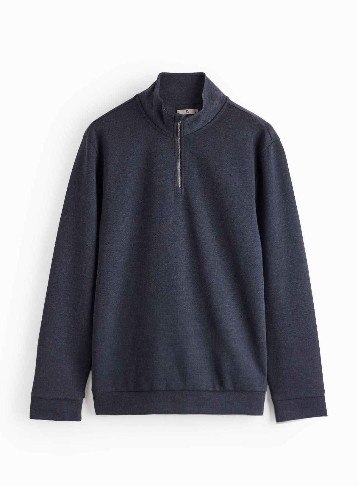 Elevated Navy Half-Zip Sweatshirt XL - Image 3