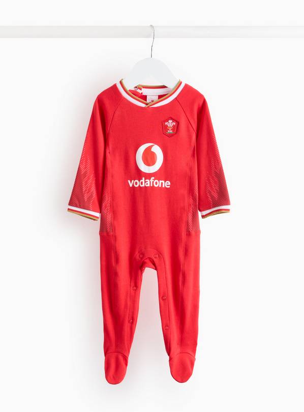 Wales Rugby Licensed Home Kit Sleepsuit 3-6 months