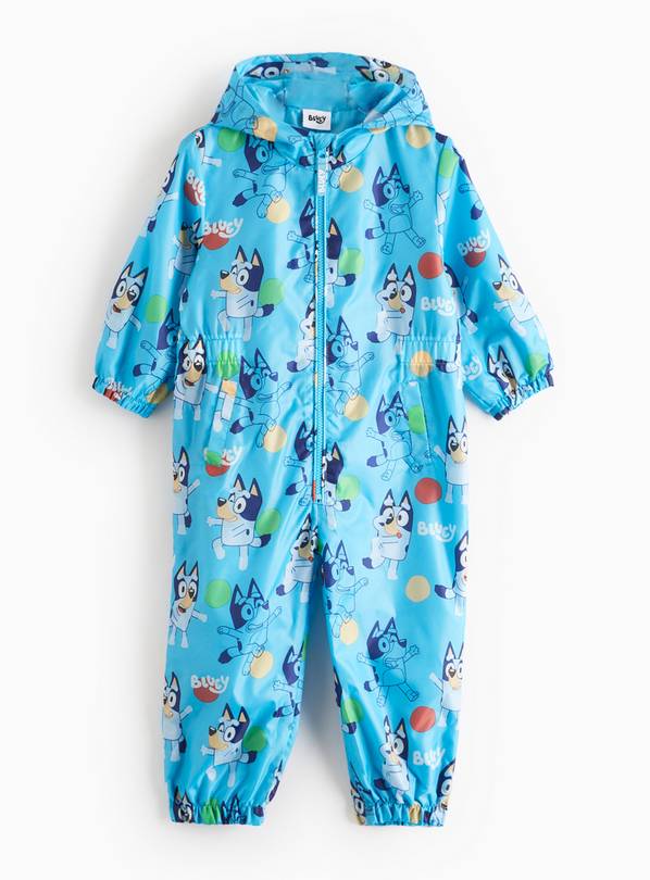 Bluey Character Print Blue Puddlesuit 1-2 years