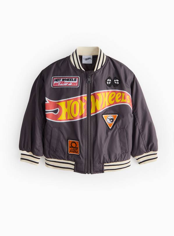 Charcoal Hot Wheels Badge Bomber Jacket 4-5 years