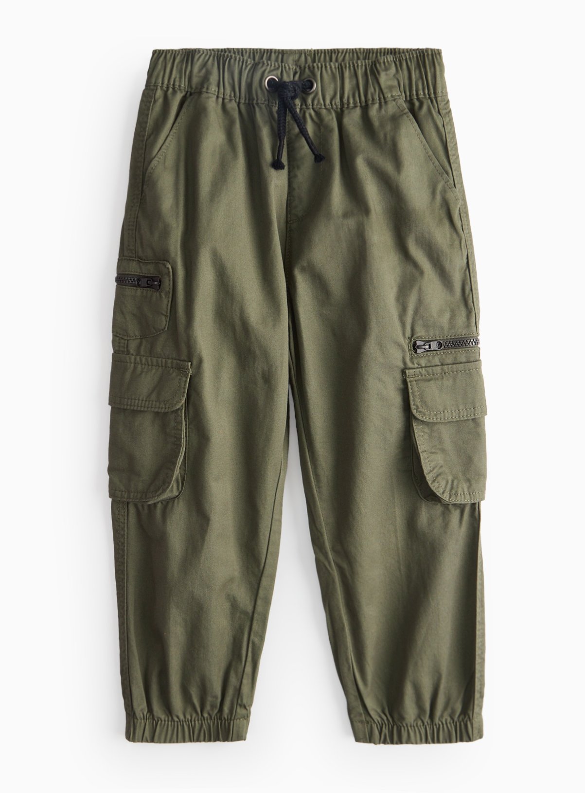 Khaki Khaki Cuffed Cargo Trousers (4-5 Years) - Tu by Sainsbury's