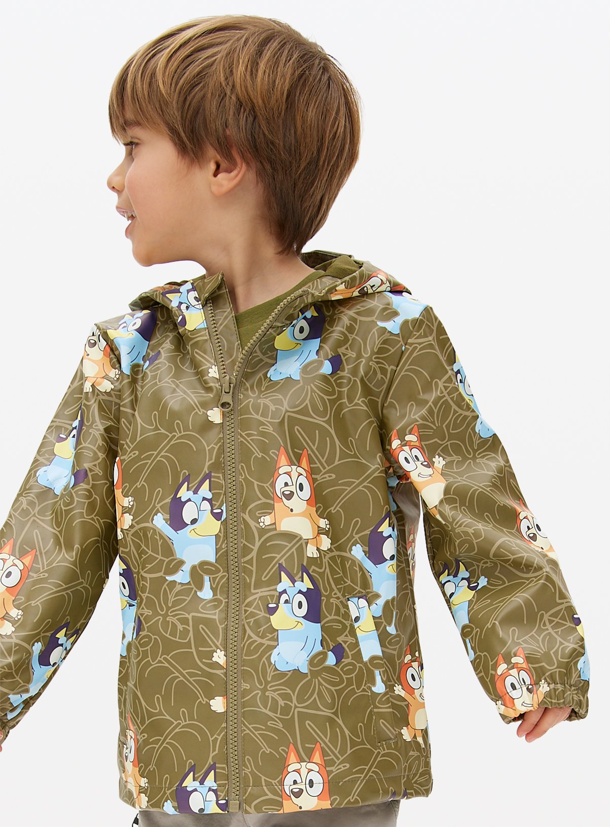 Bluey Khaki Character Print Mac 6-7 years