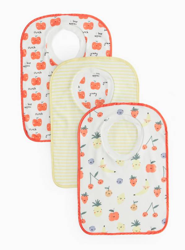 Fruit Printed Popover Bibs 3 Pack One Size