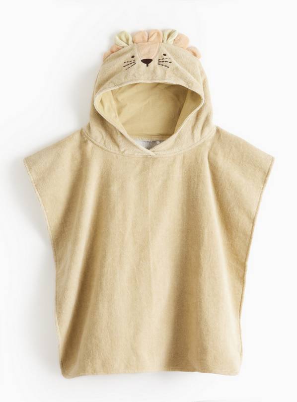 Novelty Lion Hooded Towel Poncho One Size