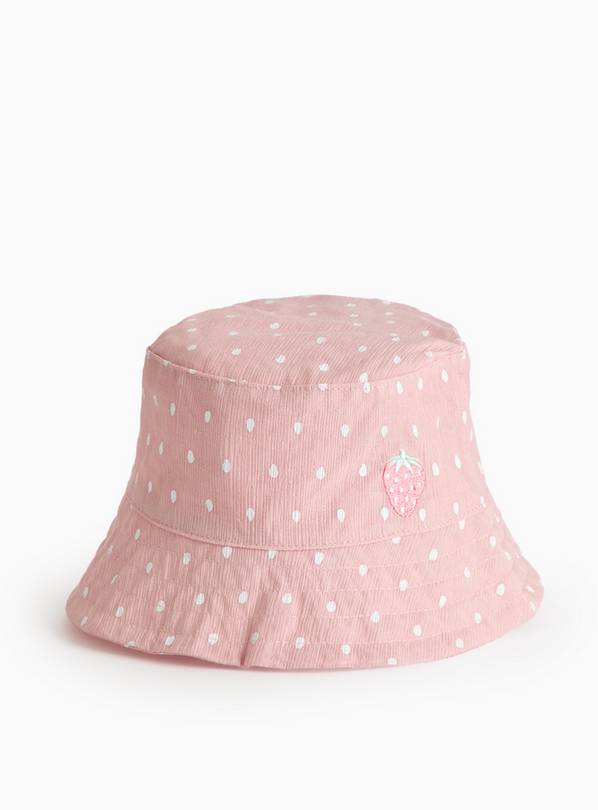 Pink Strawberry Novelty Bucket Hat 1-2 years