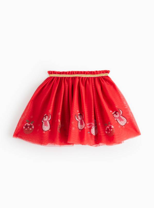 Red Novelty Christmas Tutu Skirt 2-3 years