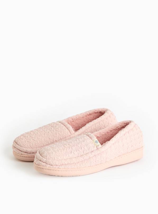 Pink Stitch Texture Mule Slippers 4