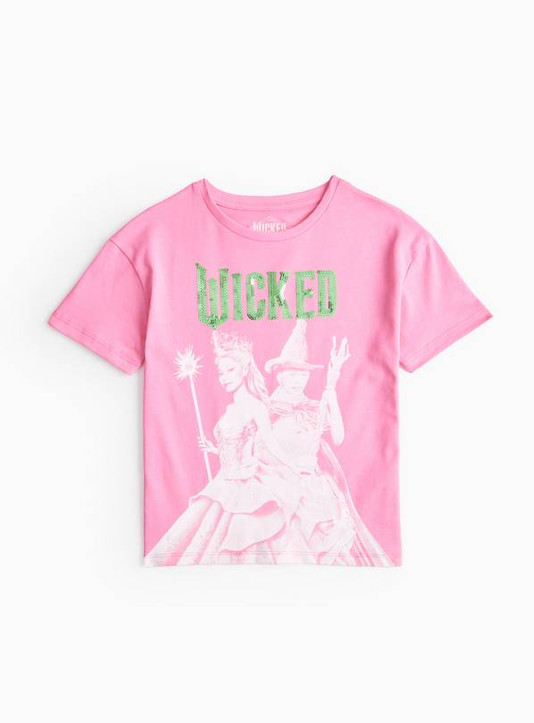 Wicked Pink Sequin Graphic T-Shirt 14 years