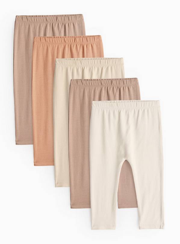 Unisex Neutral Leggings 5 Pack  12-18 months