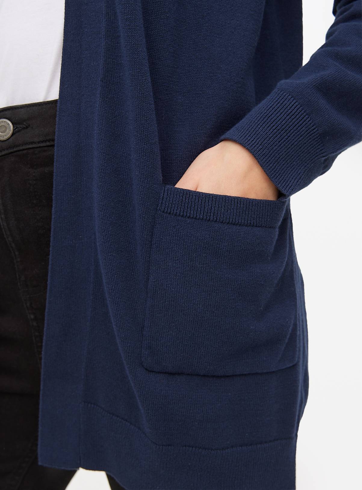 Navy Pocket Longline Cardigan 24 - Image 2