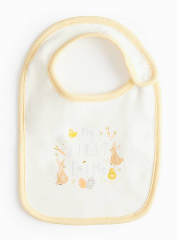 My First Easter Slogan Cotton Bib One Size