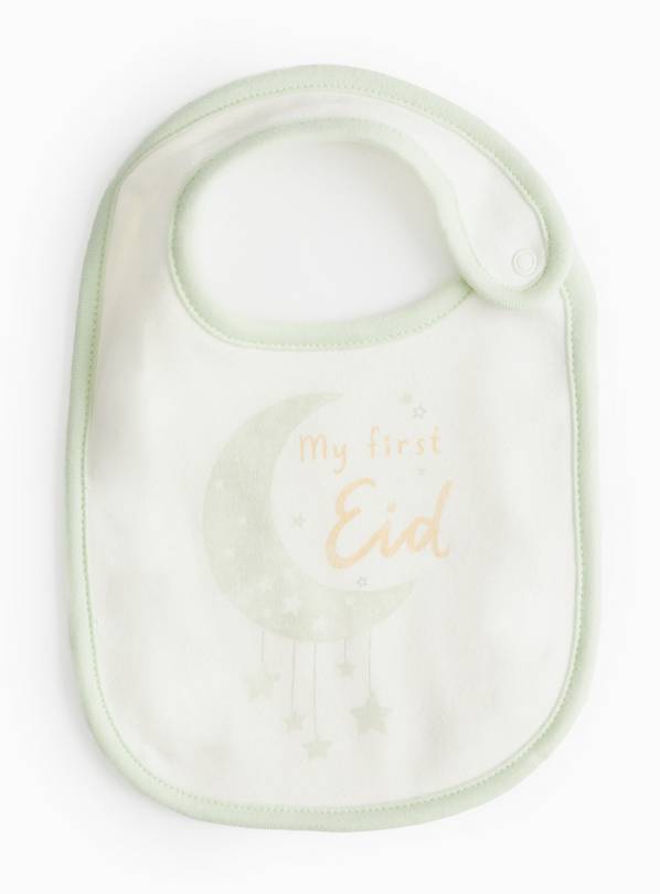 First Eid Slogan Cotton Bib One Size