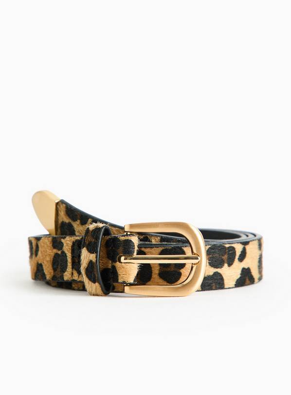 Leopard Print Belt M