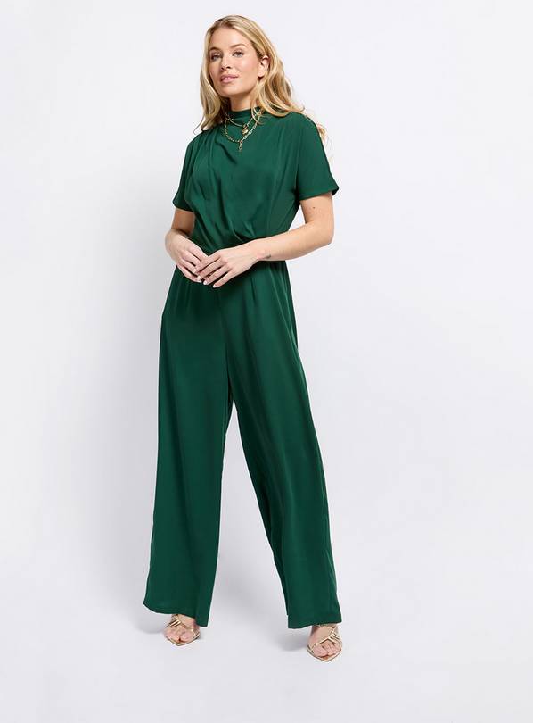 VOGUE WILLIAMS Green Drape Jumpsuit 14