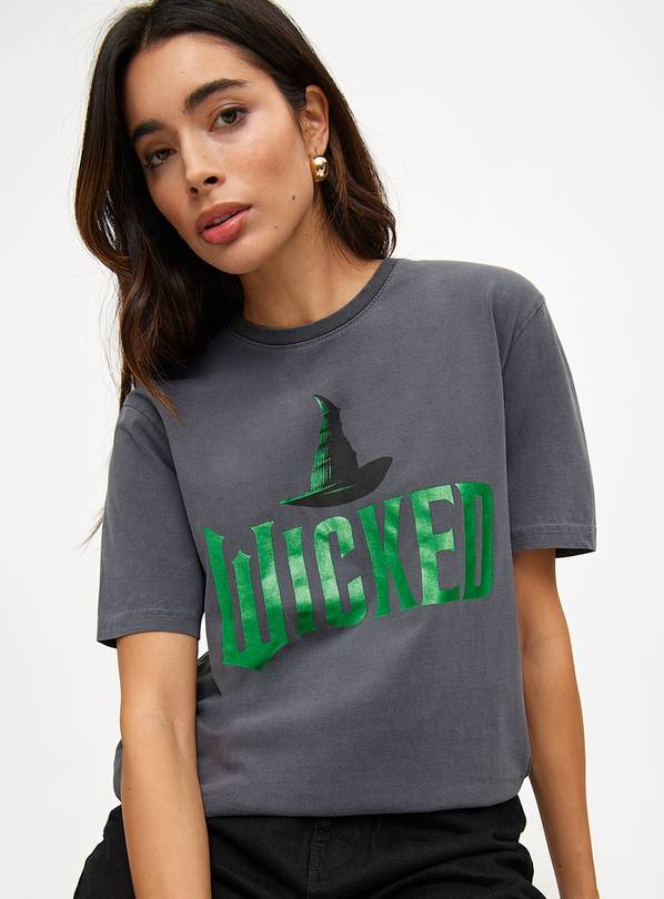 Wicked Grey Graphic Oversized T-Shirt L