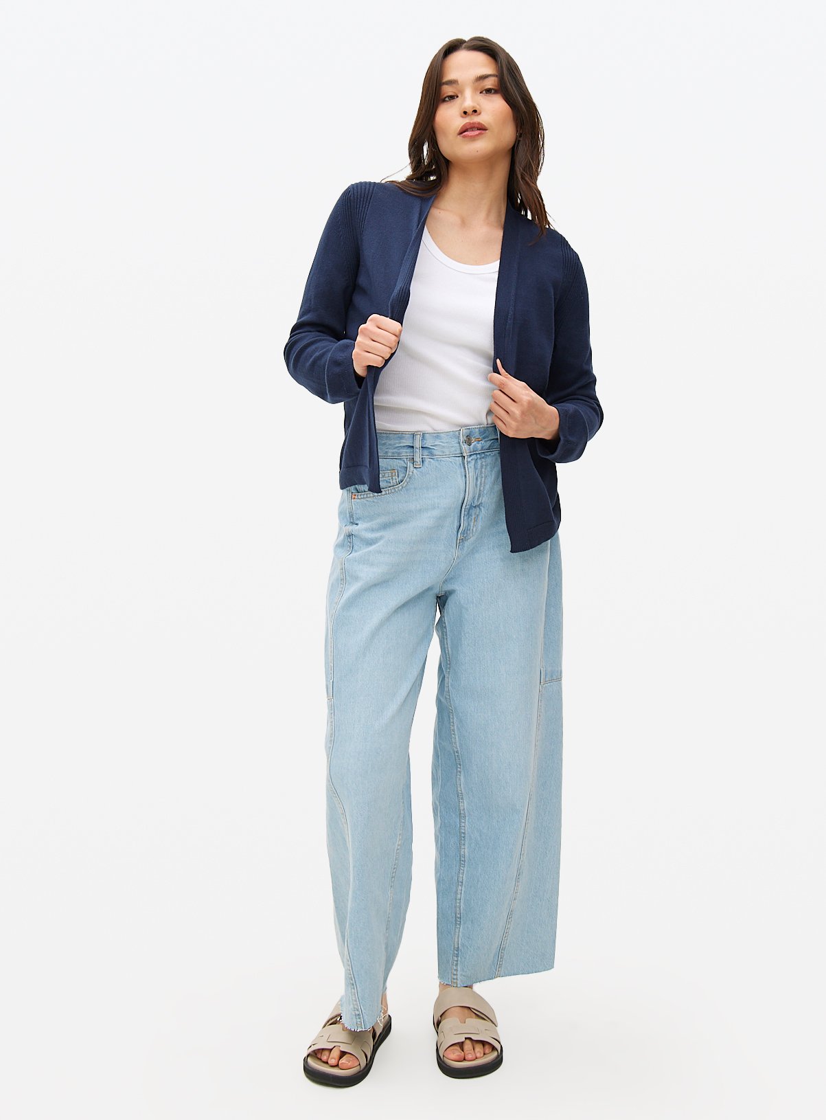 Navy Core Cropped Cardigan 8 - Image 3 thumbnail