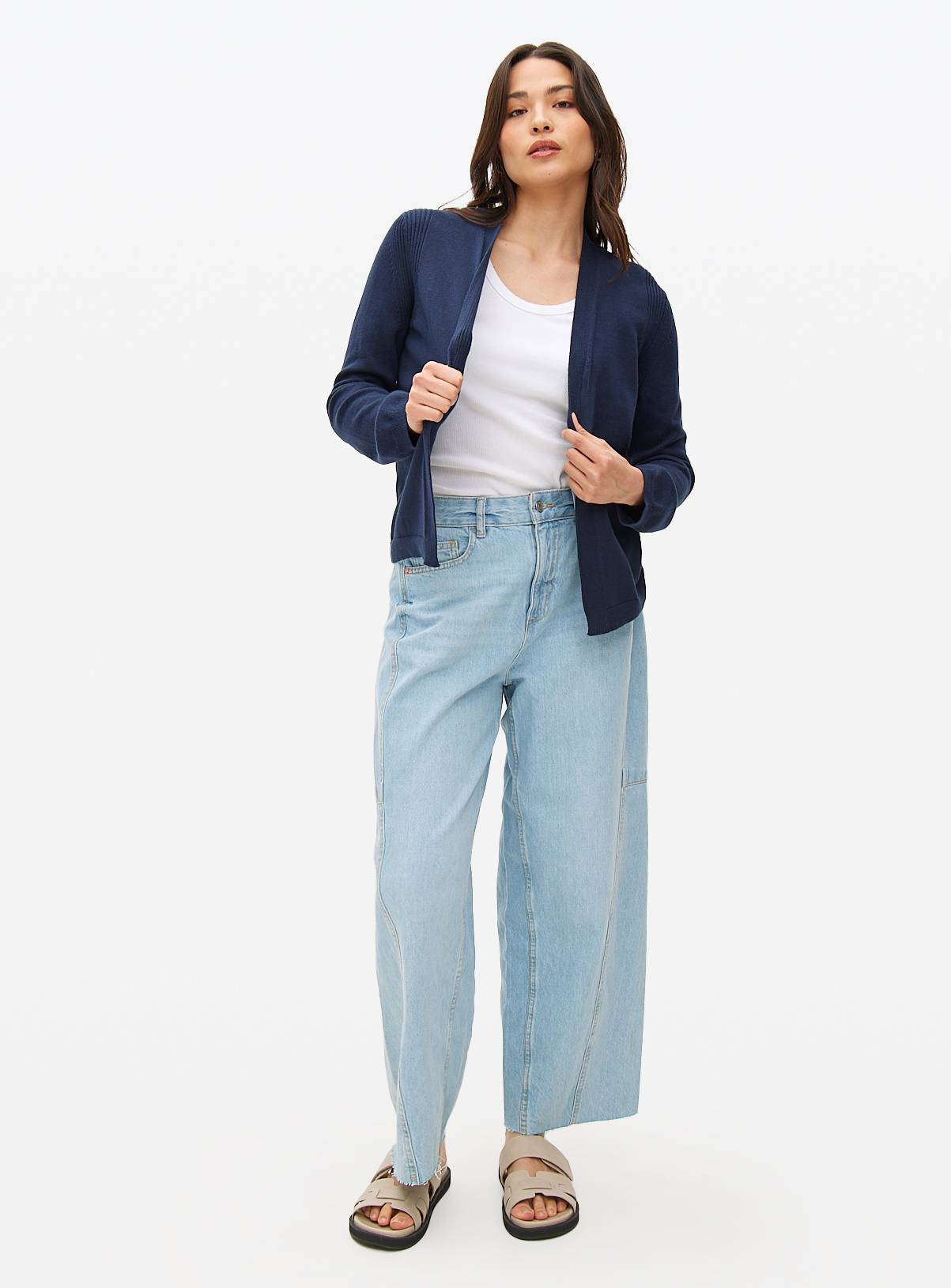 Navy Core Cropped Cardigan 8 - Image 3