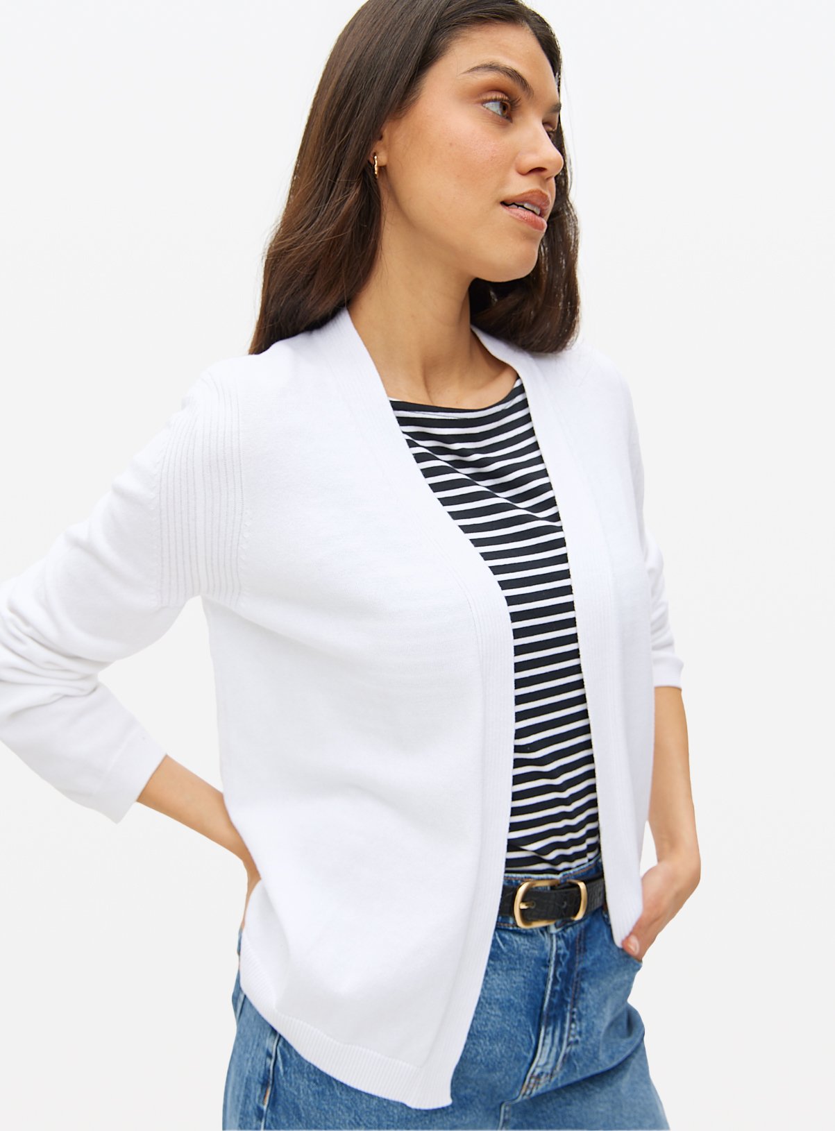 White Core Cropped Cardigan 8 - Image 1 thumbnail