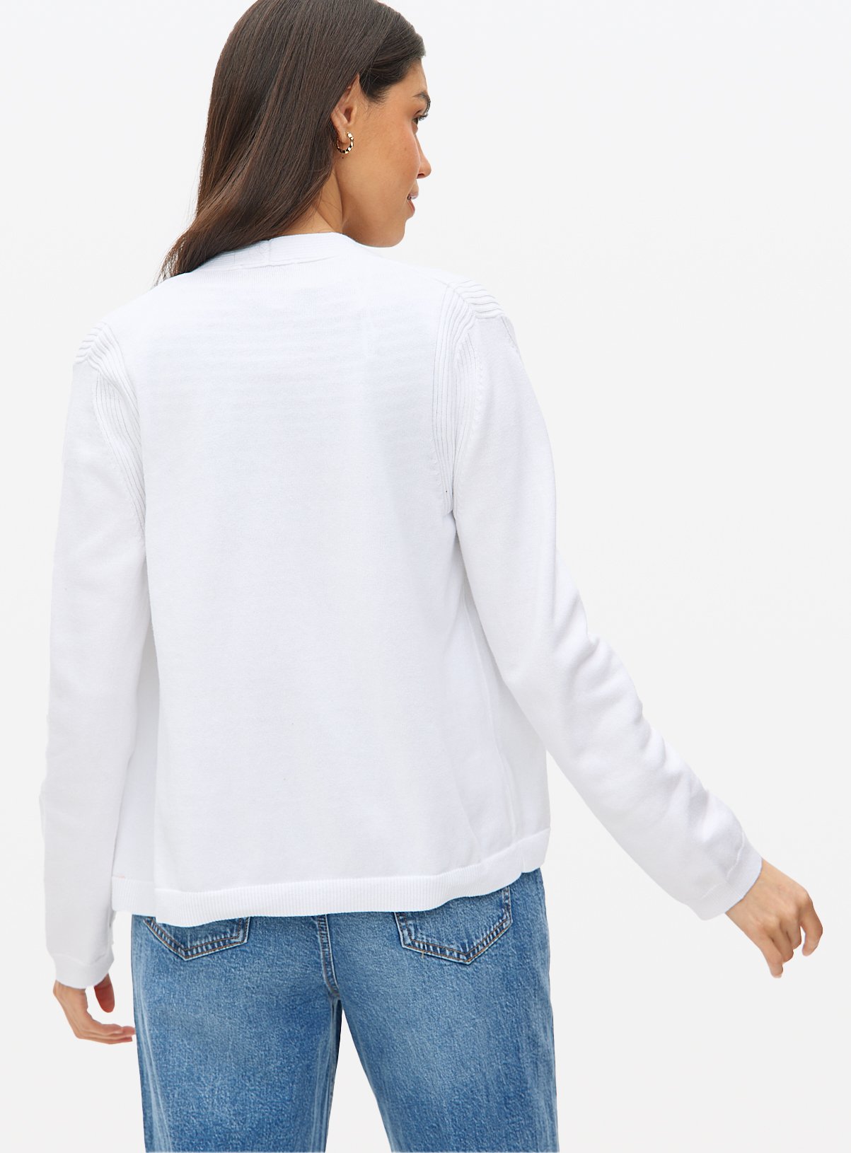 White Core Cropped Cardigan 8 - Image 4 thumbnail