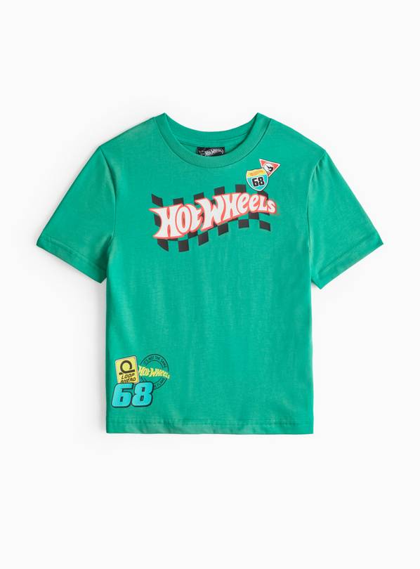 Hot Wheels Green Character Print T-Shirt 1-2 years