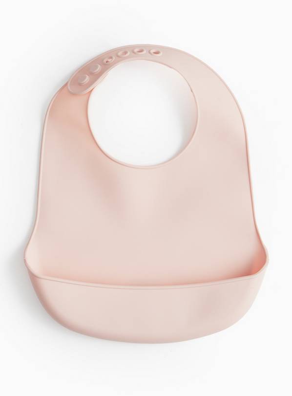 Pink Silicone Bib One Size