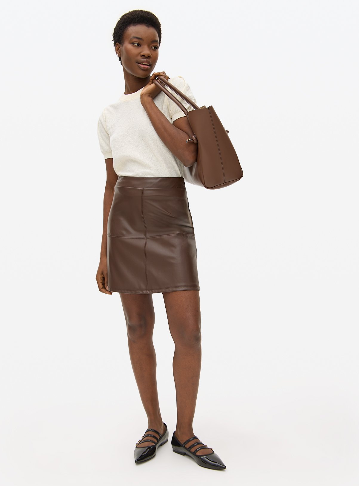 Cream Boucle Puff Sleeve Top 10 - Image 2 thumbnail