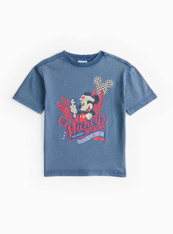 Blue Mickey's Garage Graphic T-Shirt 1-2 years