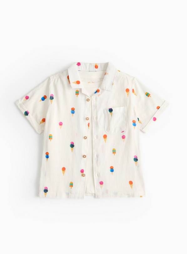 Ice Cream Print T-Shirt & Shirt Set 1-2 years