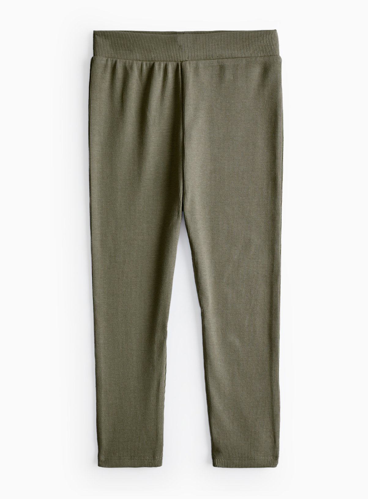Khaki Khaki Ribbed Leggings (6-7 Years) - Tu by Sainsbury's