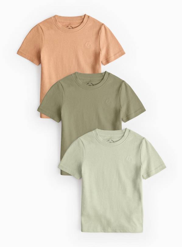 Green Textured T-Shirt 3 Pack 1-2 years