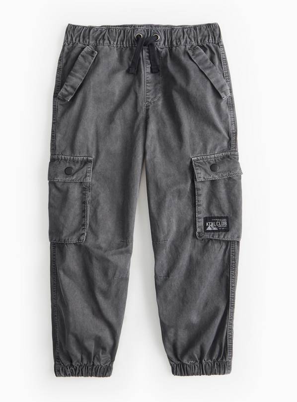 Charcoal Grey Cargo Utility Trousers 5 years