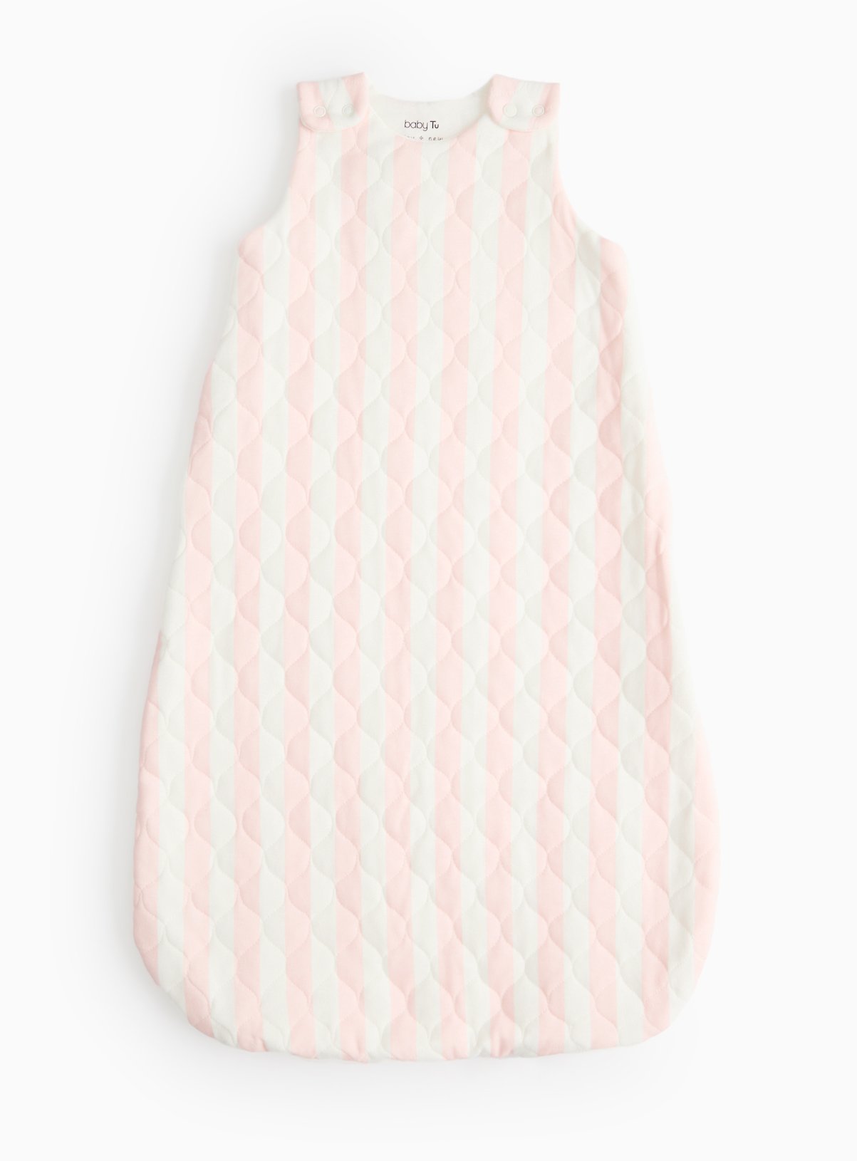 Pink Pink Stripe Quilted 2.5 Tog Sleeping Bag (18-24 Months) - Tu by Sainsbury's