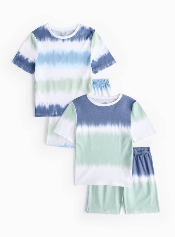 Tie Dye Short Sleeve Pyjama Set 2 Pack 1-2 years