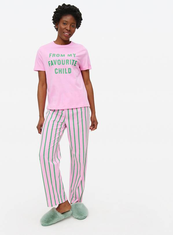 Pink Mother's Day Favourite Slogan Pyjamas M