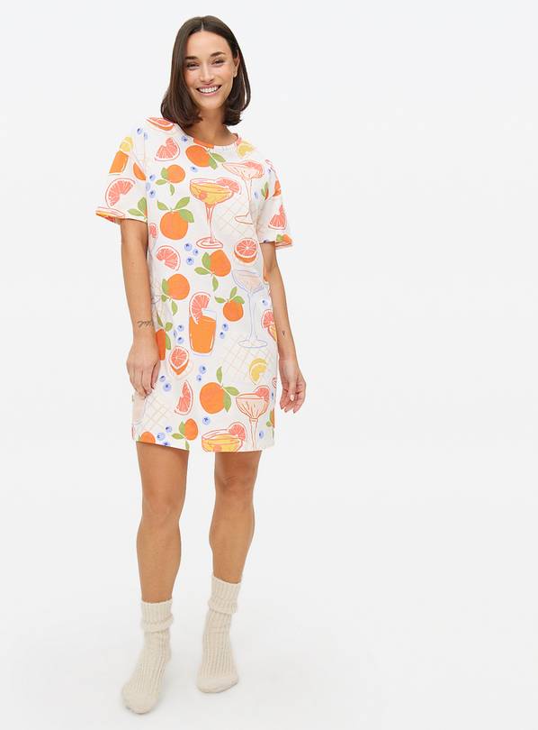 Grapefruit Print Nightdress XS