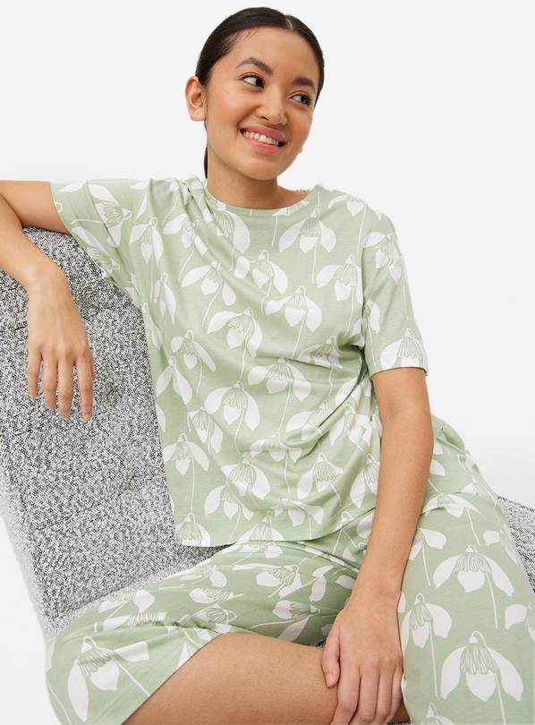 Tu X Scion Pale Green Snowdrop Printed Pyjamas L