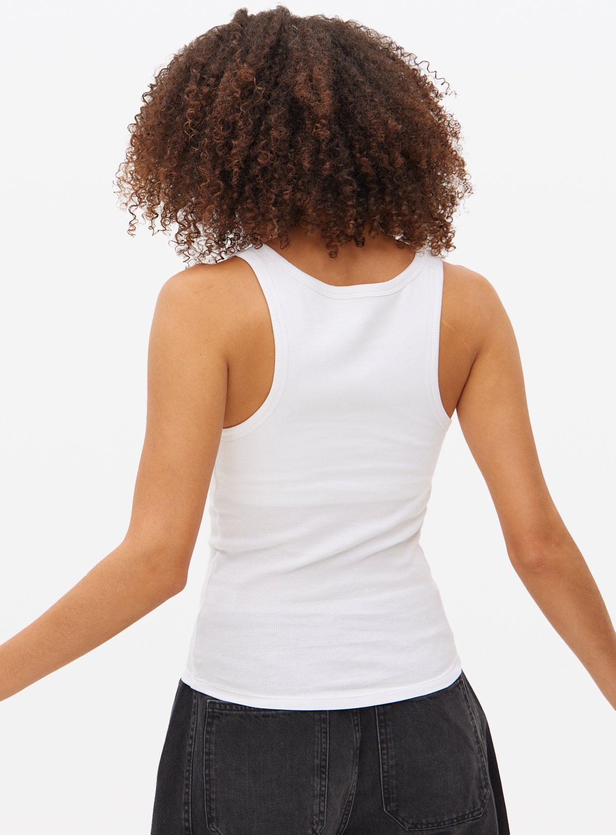 White Ribbed Cottonform™ Support Vest 16 - Image 4 thumbnail