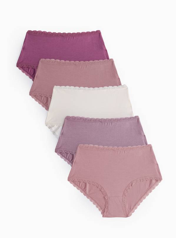 Purple Soft Modal Blend Full Knickers 5 Pack 6