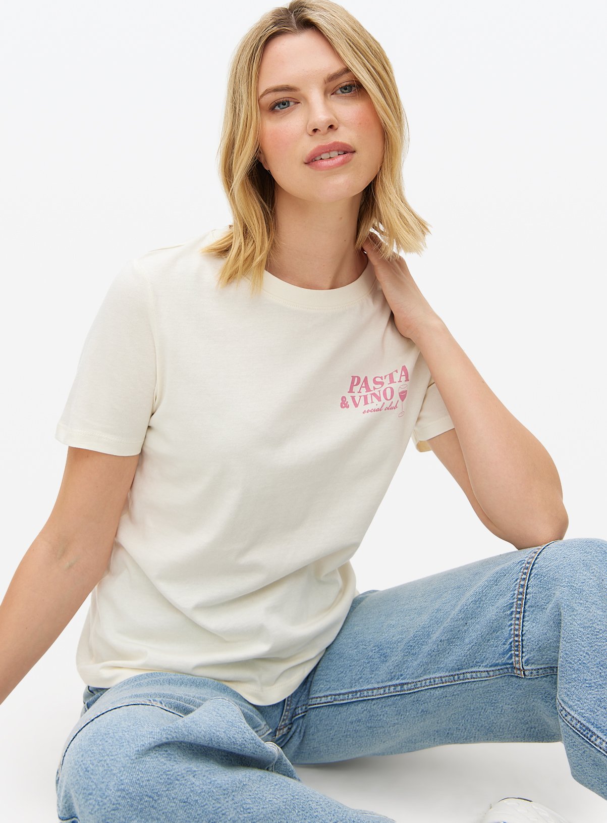 Cream Pasta & Vino Graphic T-Shirt